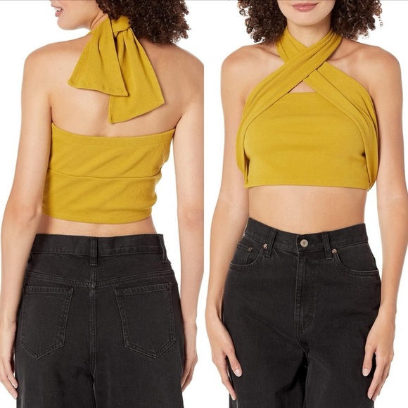 NWT The Drop Women's Citronelle Wrap-Around Rib Bustier Cropped Top SIZE S - Picture 8 of 13